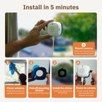 ChromaxAI 2K Window Security Camera | Smart Color Night Vision + Person Detection | Dual-Band WiFi Connectivity | 24/7 All-Day Protection