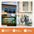 ChromaxAI 2K Window Security Camera | Smart Color Night Vision + Person Detection | Dual-Band WiFi Connectivity | 24/7 All-Day Protection